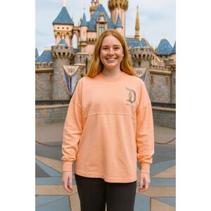 Disneyland Peach Disney Spirit Jersey Sweatshirt Pullover Top  Adult Size Medium